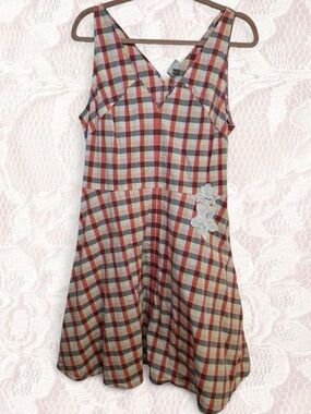 a new day Plaid Sleeveless Mini Dress 16